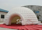 50 people 10 mts white giant inflatable igloo dome tent with entrance tunnel made of shining pvc tarpaulin
