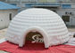 50 people 10 mts white giant inflatable igloo dome tent with entrance tunnel made of shining pvc tarpaulin
