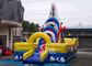 6 Mts High Victory Ship Shape Inflatable Slide Playground With Colorful Flags